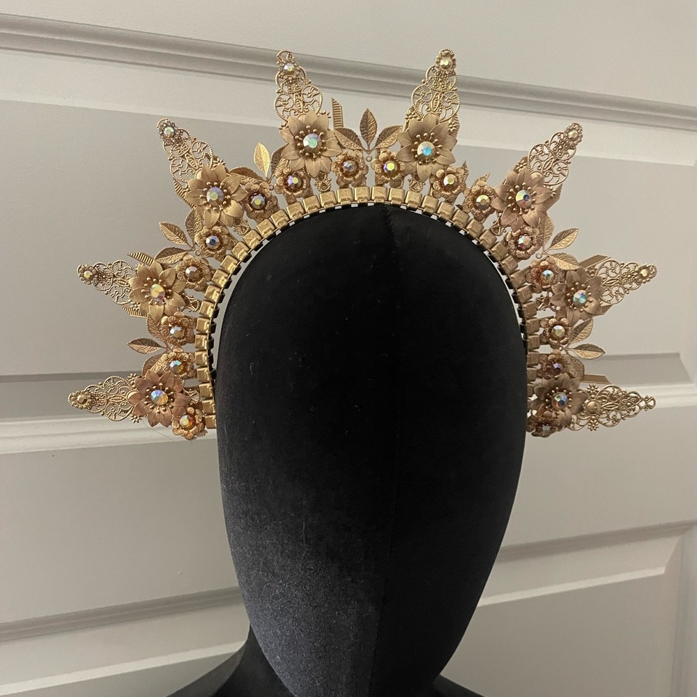Gold Goddess Mermaid Festival Rave crown